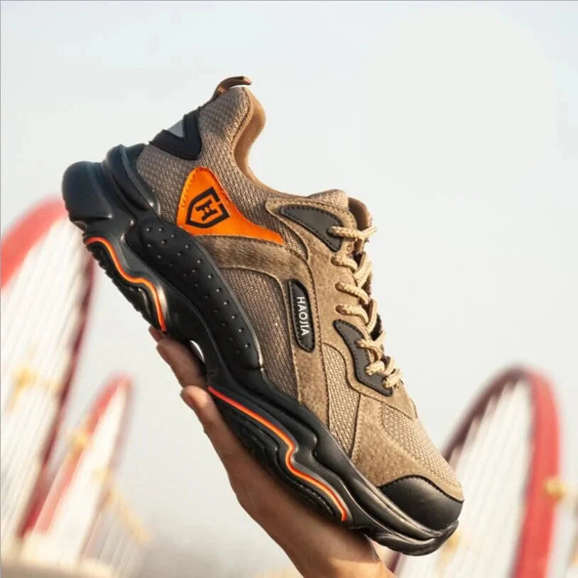 Men Steel Toe Outdoor Safety Work Shoes Anti Spier