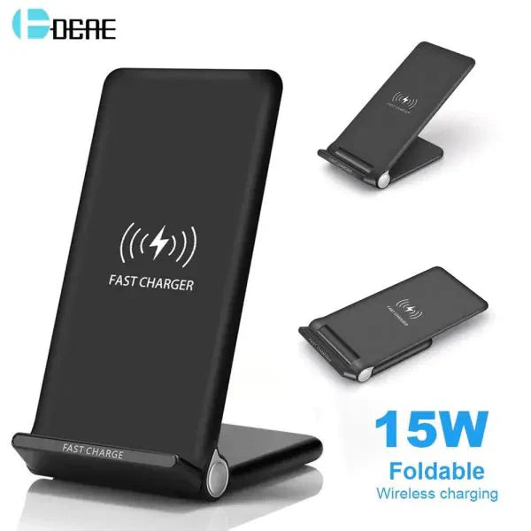 15W FAST WIRELESS CHARGER WITH STAND QUICK CHARGE Anti Spier