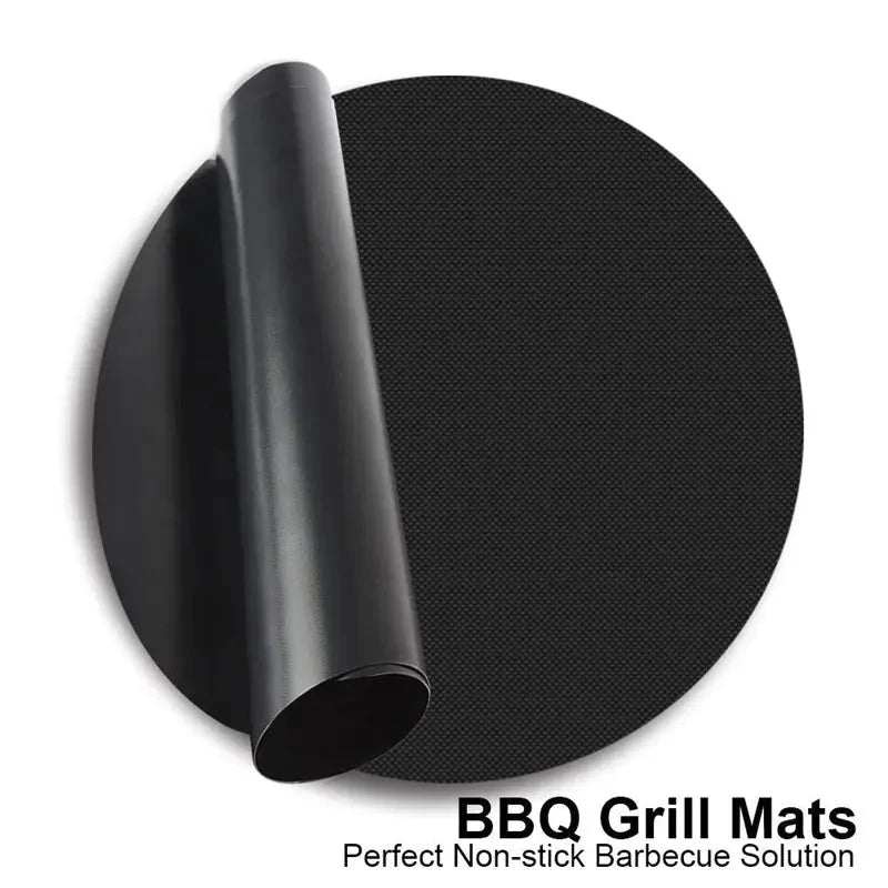 High-Temperature Non-Stick Round BBQ Mat 15.75” Anti Spier