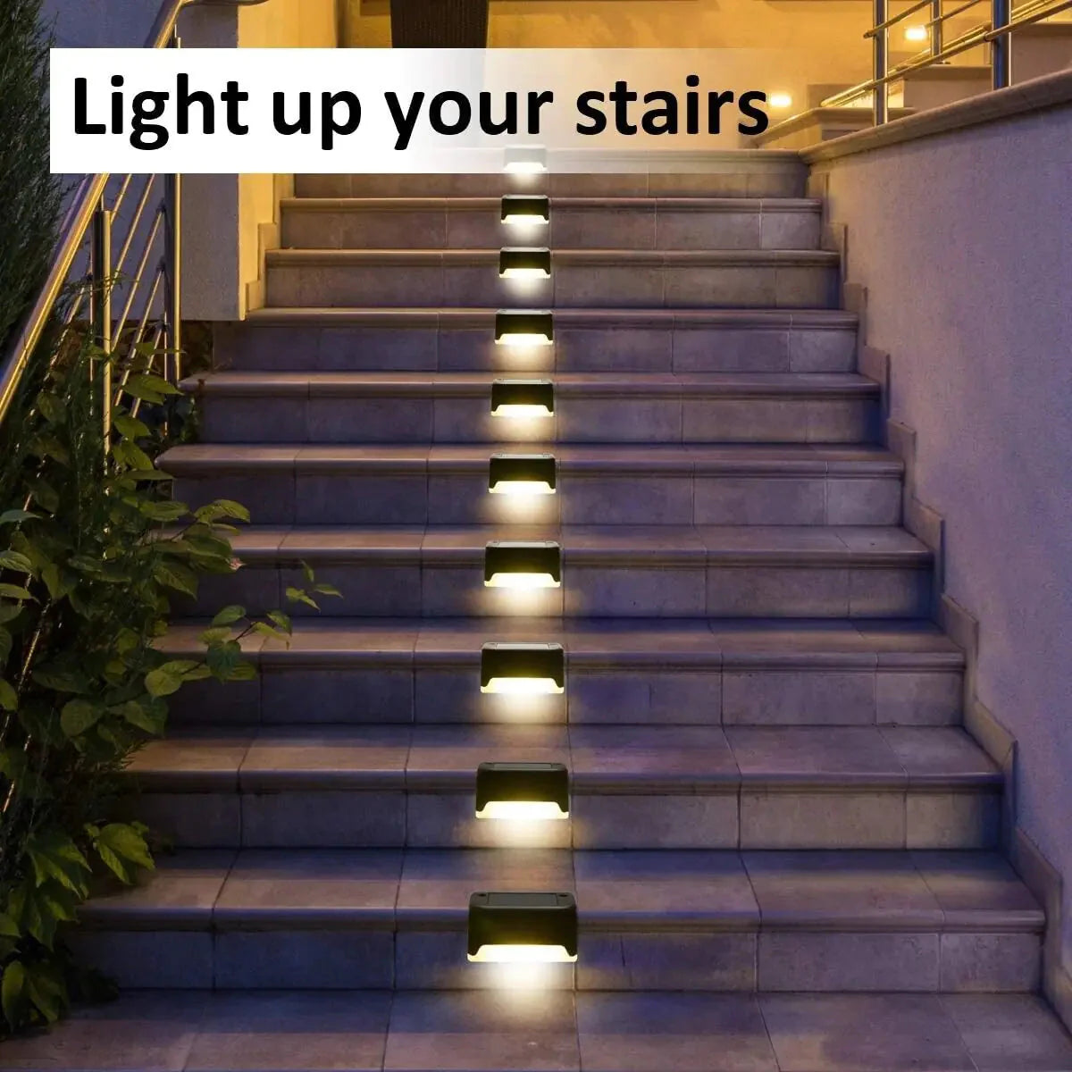 8 Pack New Solar Deck Lights Outdoor Waterproof LED Steps Lamps For Stairs Fence Anti Spier