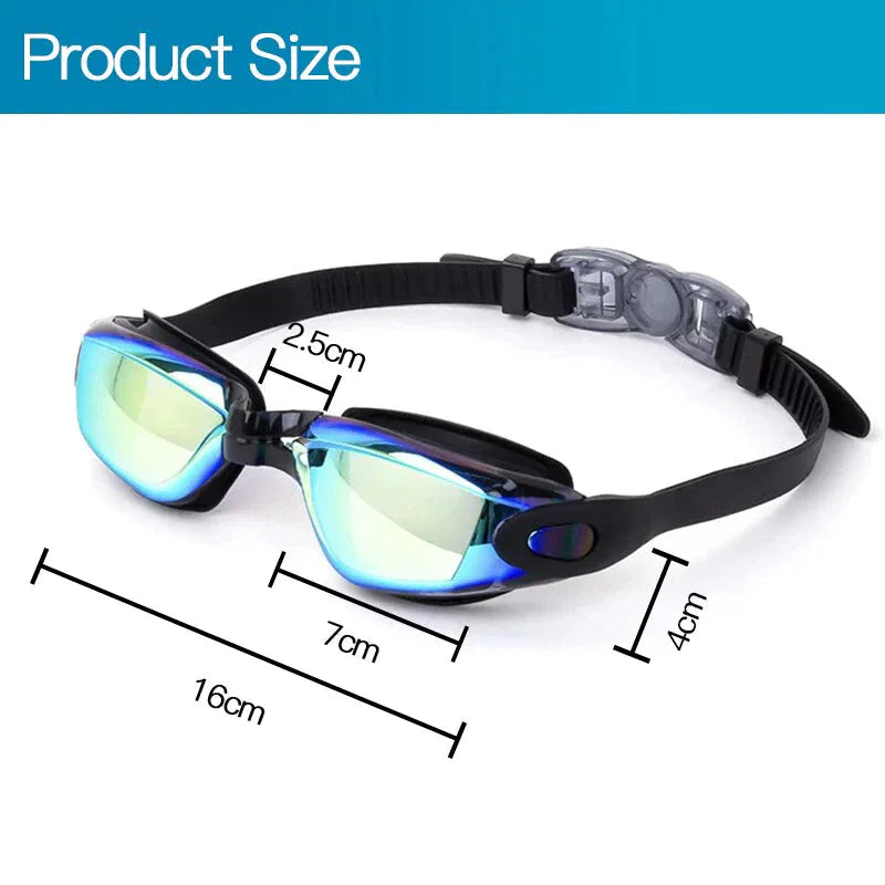 Clear Comfortable Swimming Goggles UV- Anti-Fog Swim Glasses Mirror Adult & Kids Anti Spier