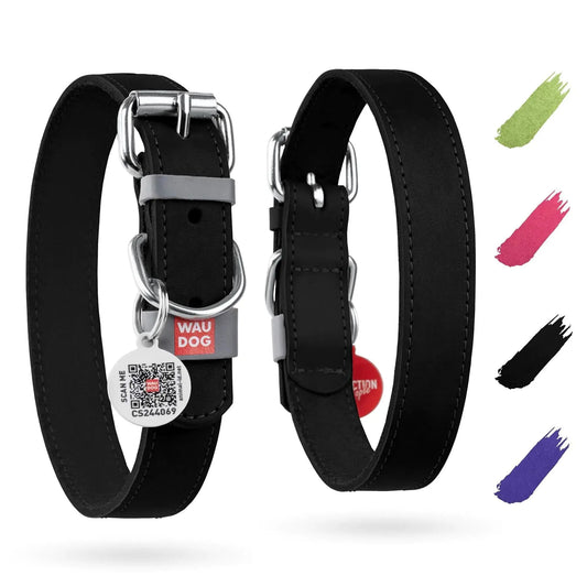 Long Lasting Leather Dog Collar for Large Dogs Medium Small Dogs 11  14 inch Anti Spier