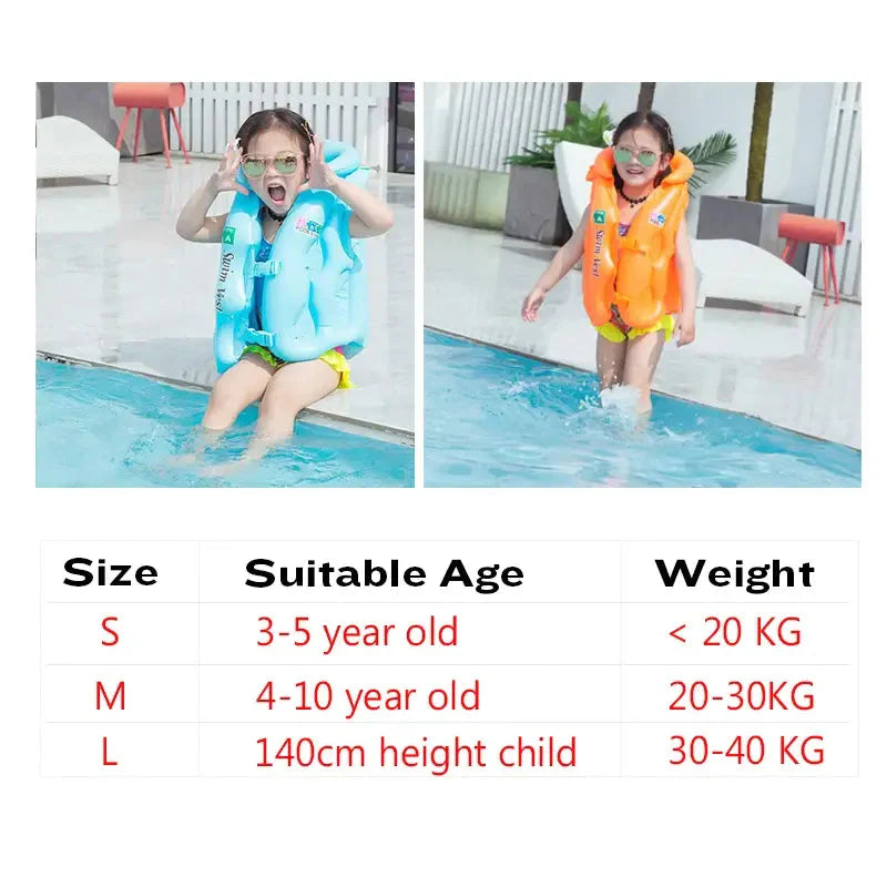 Inflatable Life Vest Baby Swimming Jacket Wins Wow