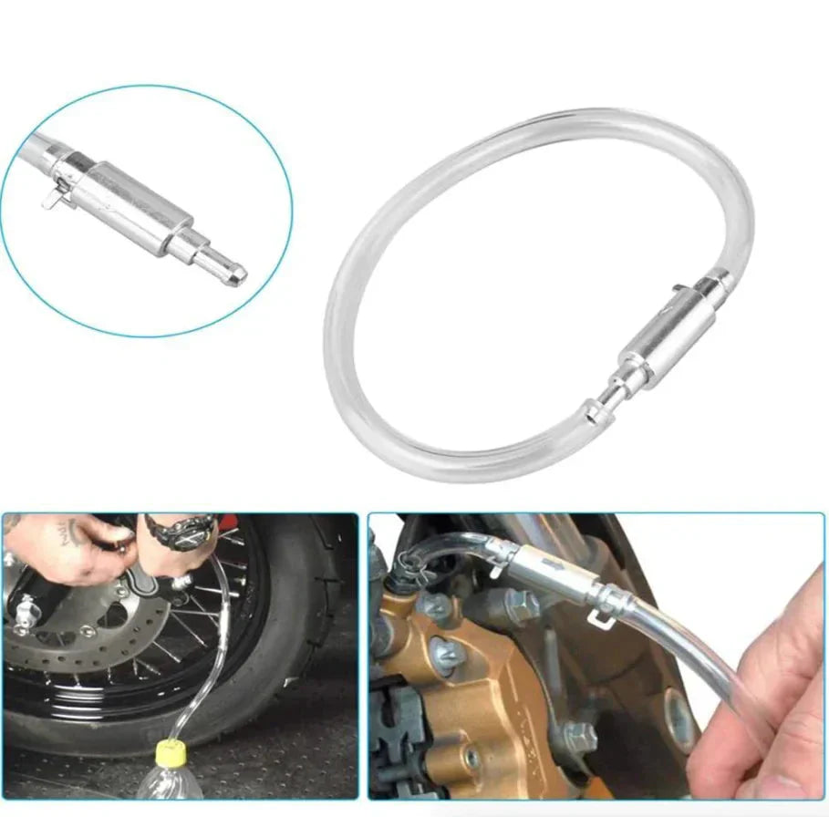 Car Motorcycle Clutch Brake Bleeder Hose One Way Valve Tube Bleeding Tool Set US Anti Spier