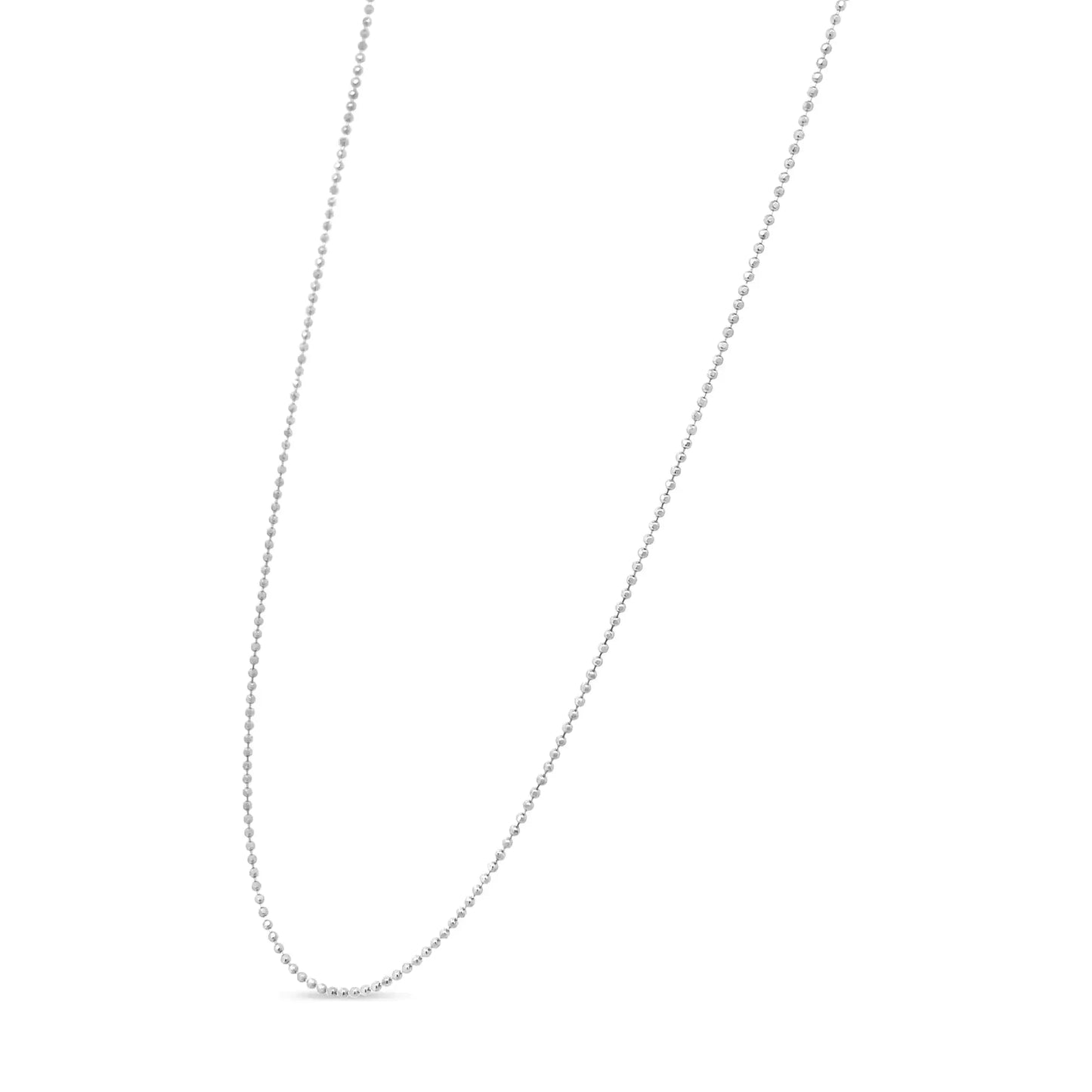.925 Sterling Silver 0.7mm Slim and Dainty Unisex 18" Inch Ball Bead Chain Necklace - Anti Spier - Anti Spier - necklace