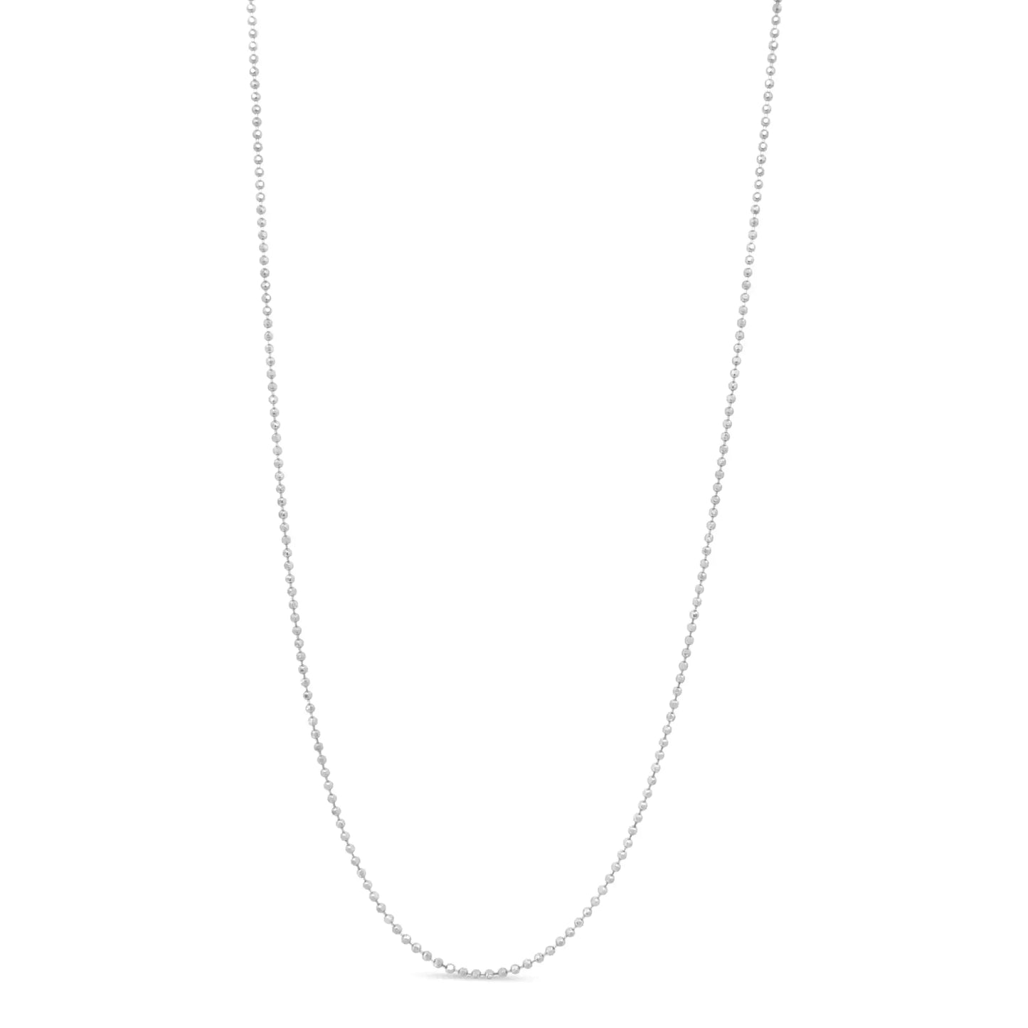 .925 Sterling Silver 0.7mm Slim and Dainty Unisex 18" Inch Ball Bead Chain Necklace - Anti Spier - Anti Spier - necklace