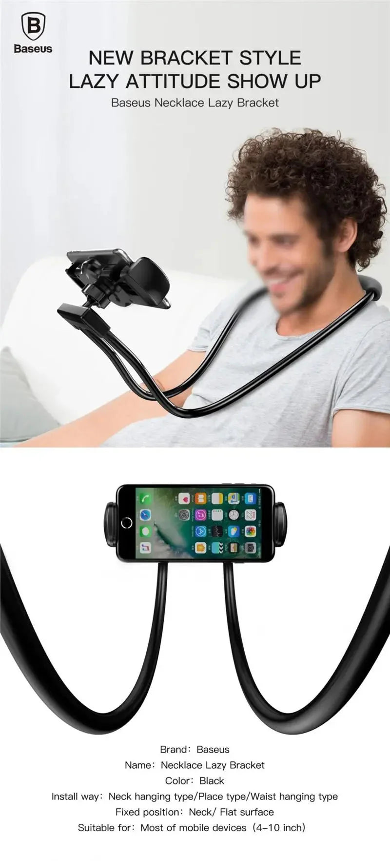 FlexiGrip Hands-Free Smartphone Stand Anti Spier