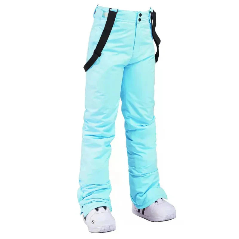 Windproof Waterproof Ski Pants with Detachable Elastic Waist Anti Spier