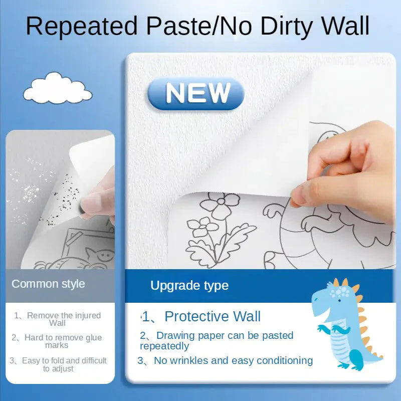 Coloring Paper Roll Graffiti Scroll Puzzle Toy Anti Spier