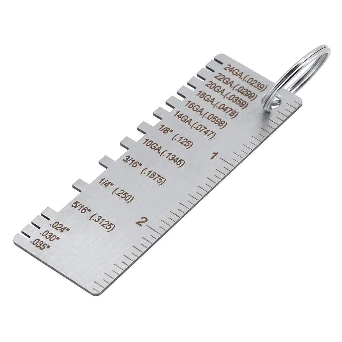 2PCS Thickness Gage Sheet Metal Gauge Measuring Tool Wire Gauge Stainless Steel Anti Spier