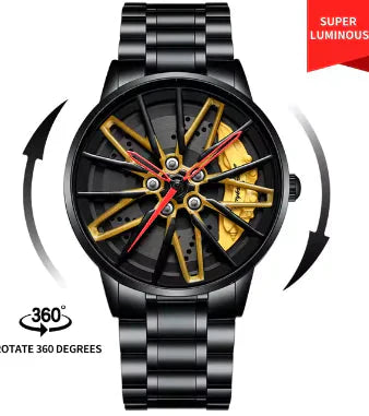 360° Rotate Wheel Watches For Men Anti Spier