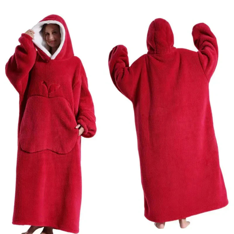 Lengthened Solid Color Home Lazy Clothes Anti Spier