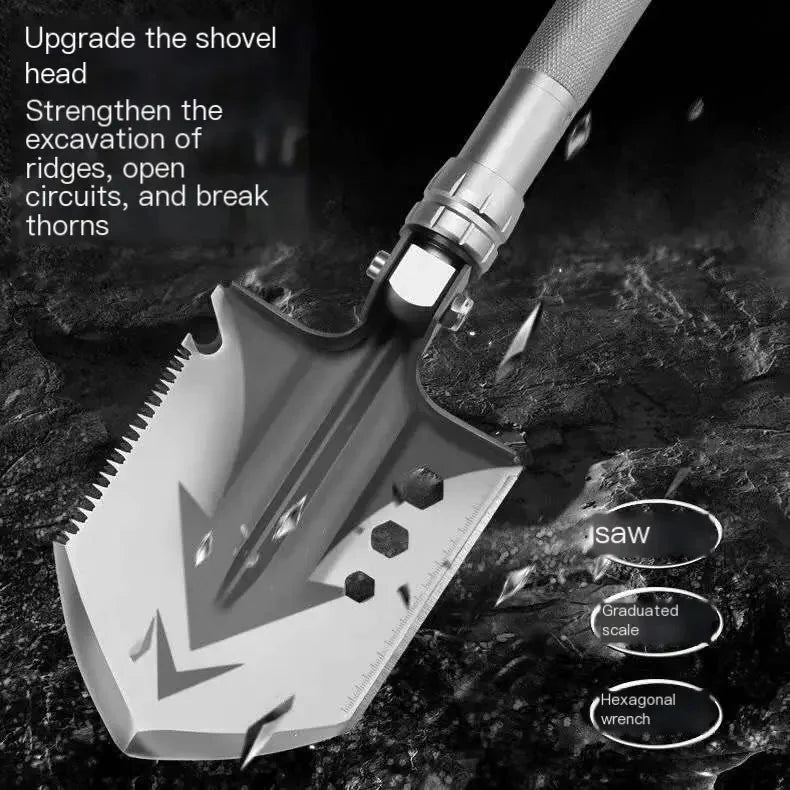 Multifunctional Folding Outdoor Military Shovel Tool Anti Spier