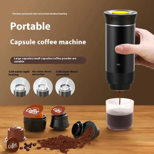 Portable Capsule Coffee Machine Electric Small Wireless Heating Anti Spier