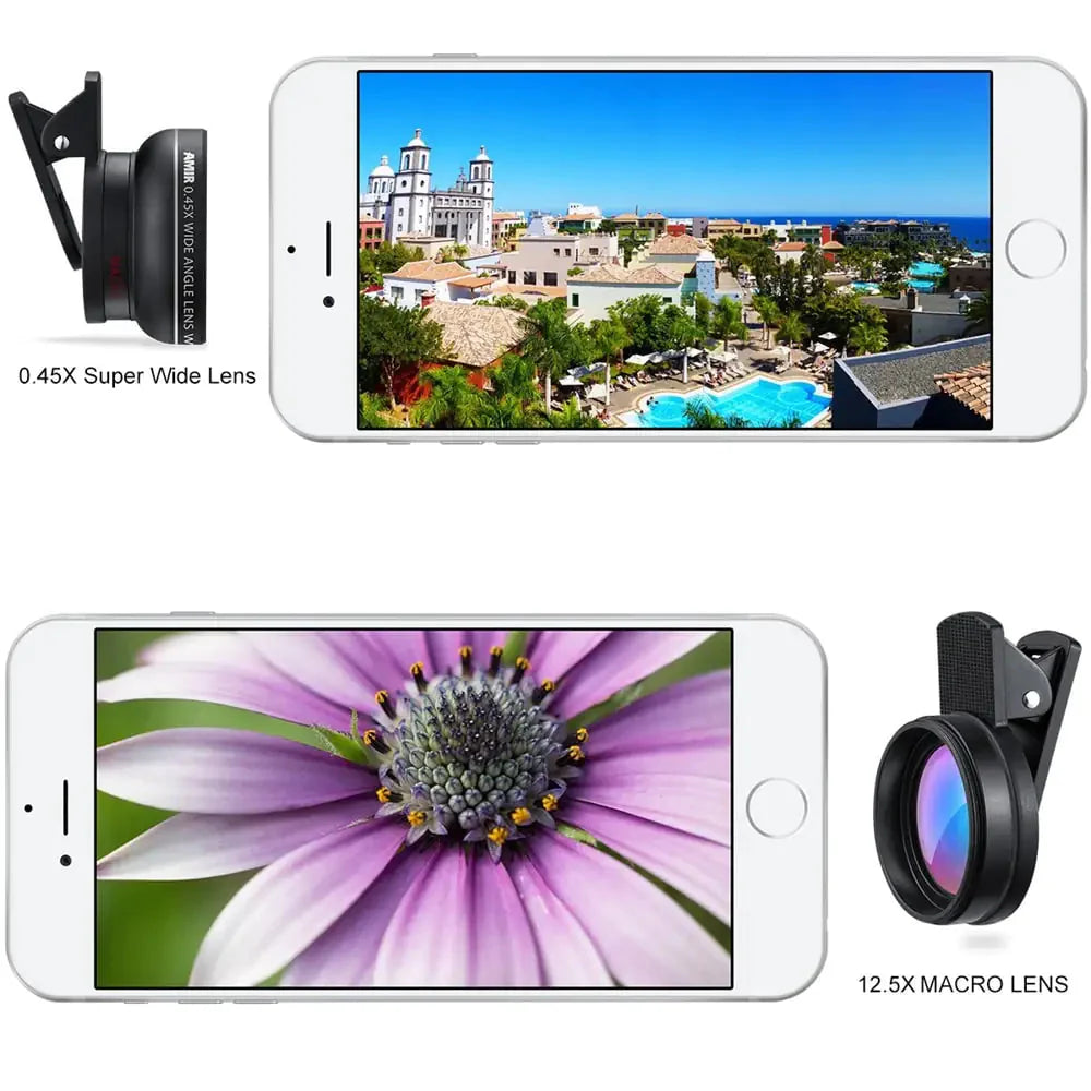 Smartphone 0.45X Super Wide Angle Lens with Macro Attachment Anti Spier