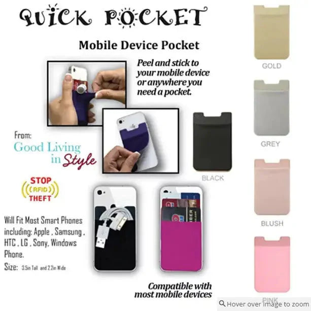 Quick Pocket For Every Smart Phone With RFID Protection Anti Spier