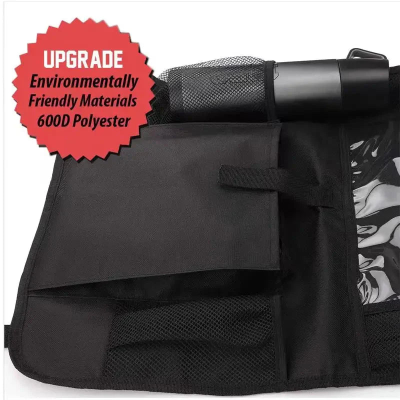 Car Seatback Organizer with Cup Holder - Travel Accessory Anti Spier