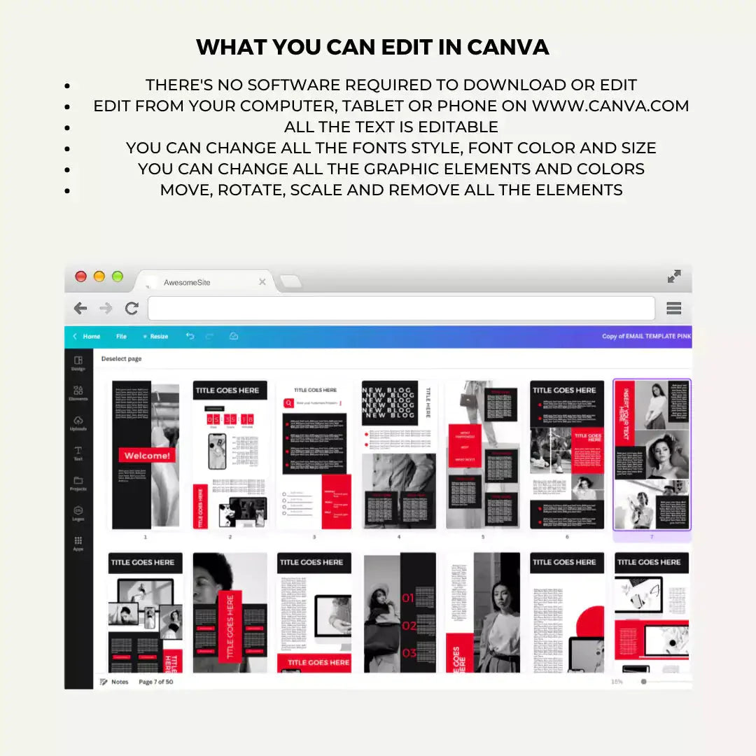 Downloadable 50 Pages Email Newsletter Template Style #2 Anti Spier