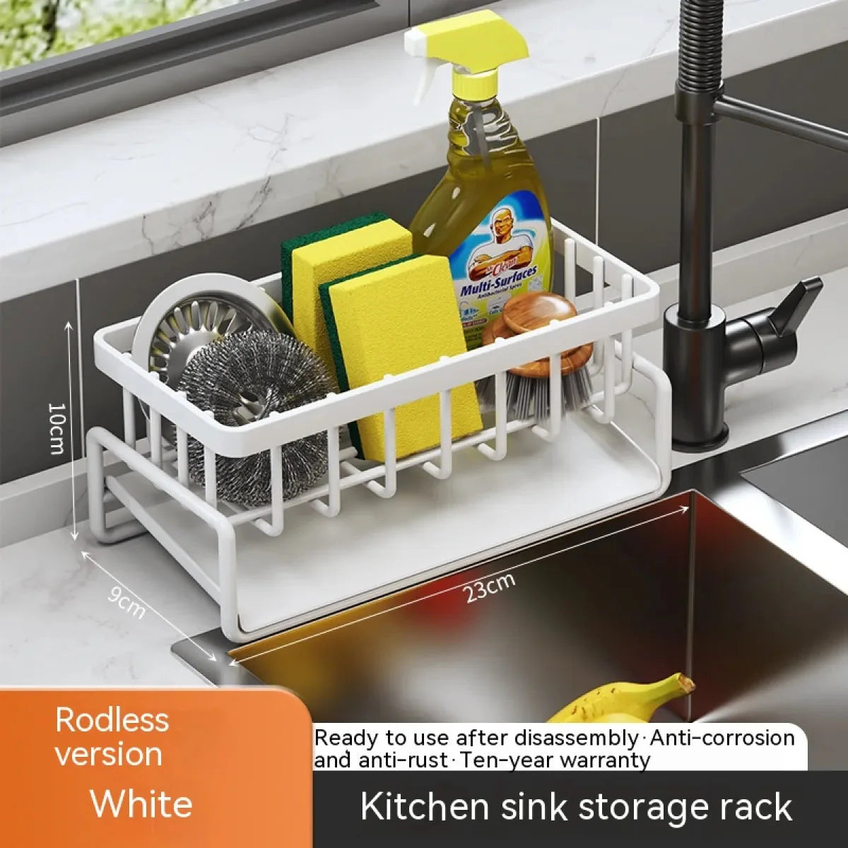 Multi-Functional Kitchen Sink Storage & Drainage Rack Anti Spier