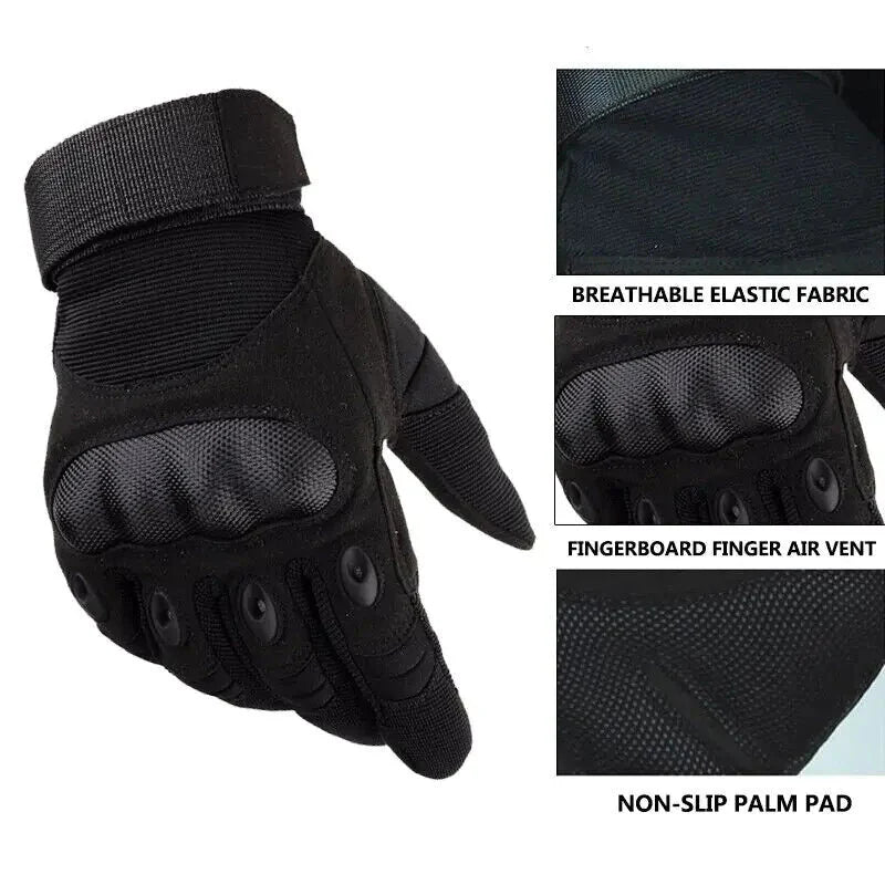 Tactical Motorcycle Motocross Full Finger Gloves Motorbike Riding Racing Mittens Anti Spier