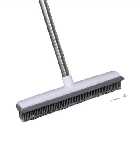 Pet Hair Remover Rubber Broom with Carpet Rake Anti Spier