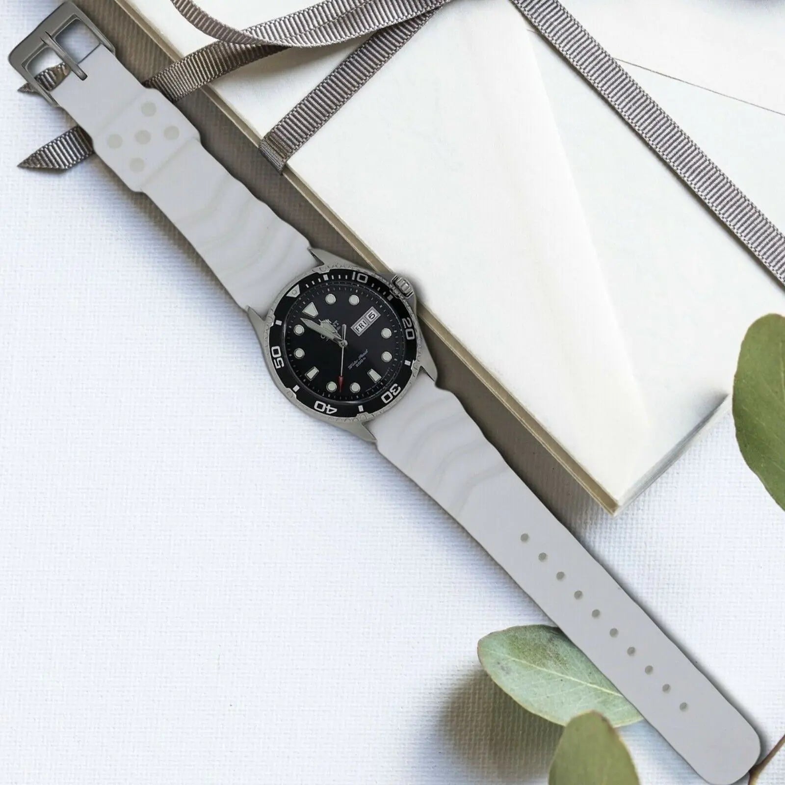 18mm 20mm 22mm Soft Silicone Watch Band Divers Replacement Strap Quick Release - Anti Spier 