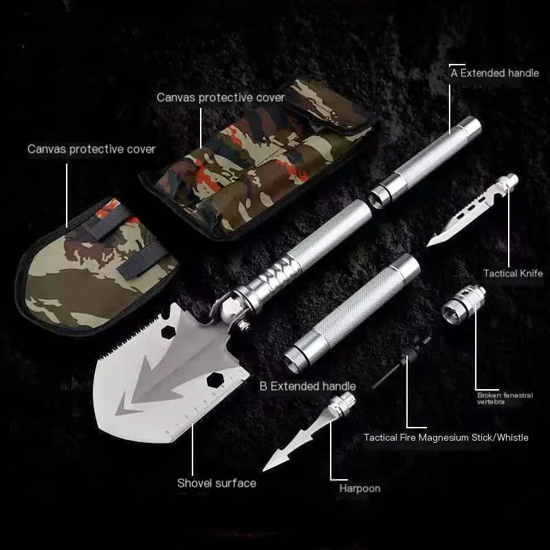 Multifunctional Folding Outdoor Military Shovel Tool Anti Spier