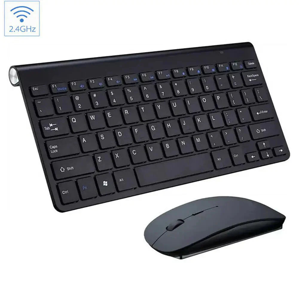 Mini Wireless Keyboard And Mouse Set Waterproof 2.4G For Mac Apple PC Computer Anti Spier