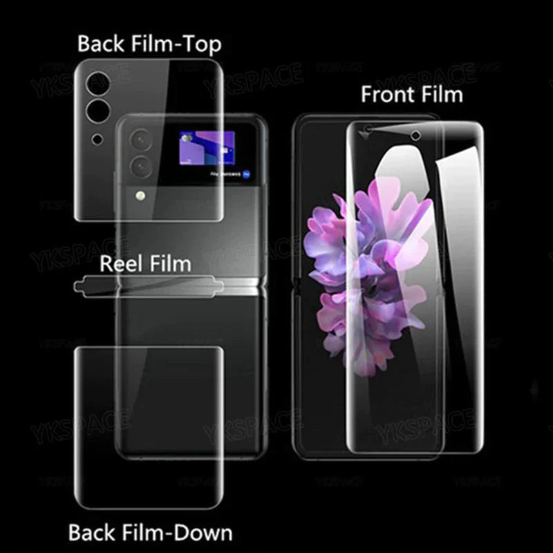 For Samsung Galaxy Z Flip 3 5G Soft Hydrogel Screen Protector Film/HD Lens Cover Anti Spier