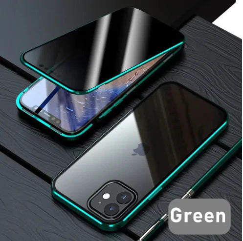 Glass Privacy Metal Phone Case iphone Anti Spier