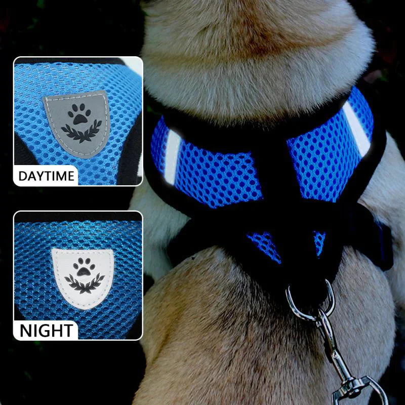 Cat Dog Pet Harness Adjustable Control Vest Dogs Reflective S M L XL Leash Anti Spier