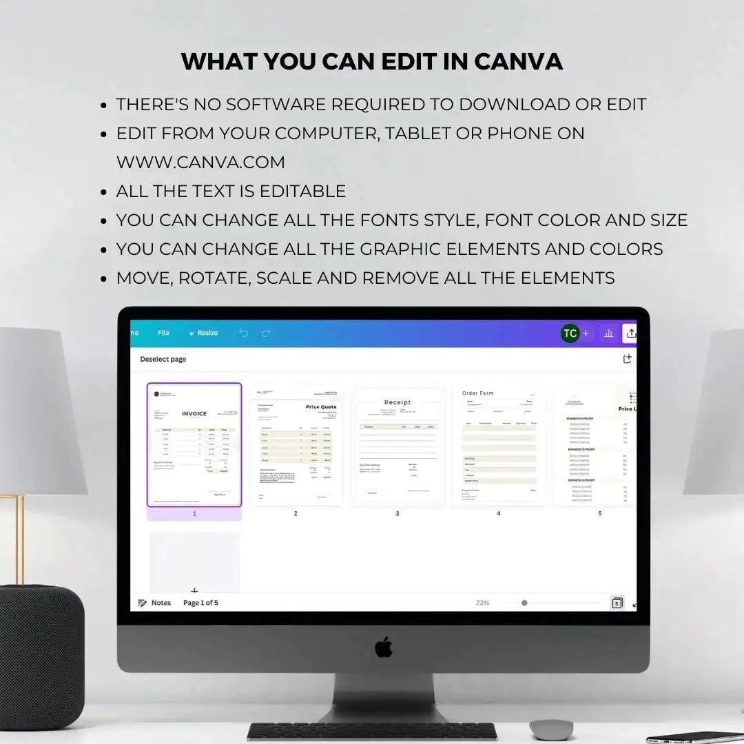 Downloadable 5 Page Business Template Bundle Style #2 Anti Spier