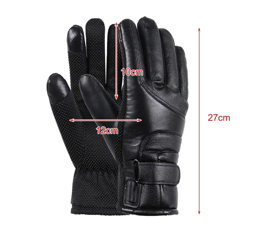 Electric USB Heated Gloves Winter Warming Thermal Ski Snow Hand Warm Windproof Anti Spier