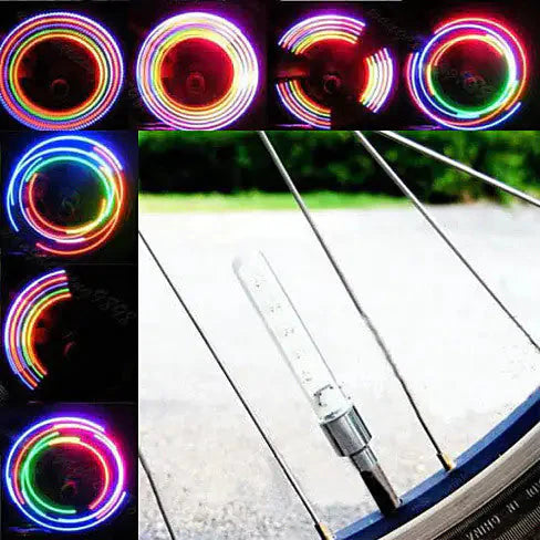 MULTI LED Bike Wheel Lights also for cars and Motorcycle Anti Spier