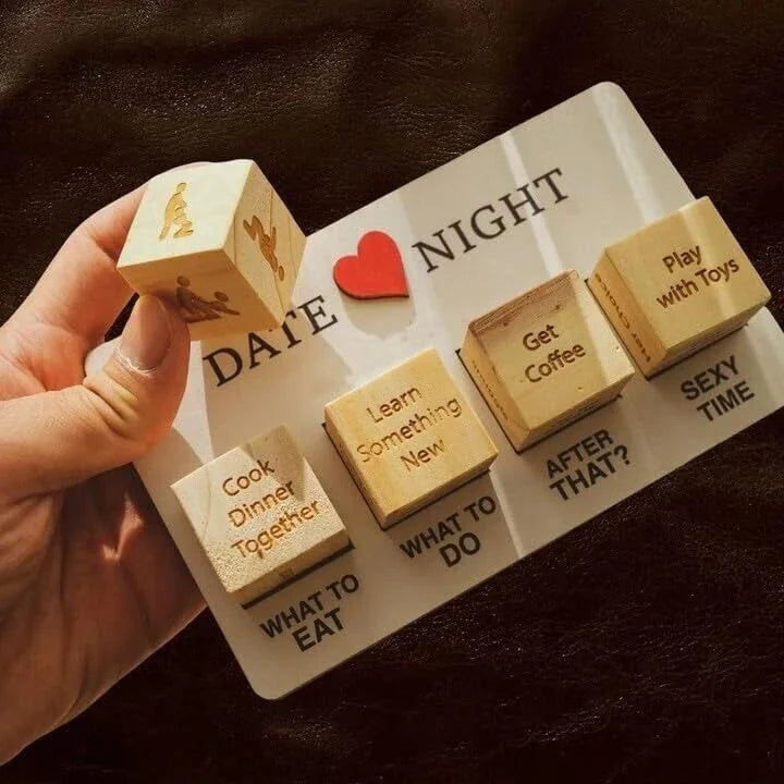 Date Night Dice After Dark Edition Date Night Wooden Dice Game For Couples Fun Anti Spier