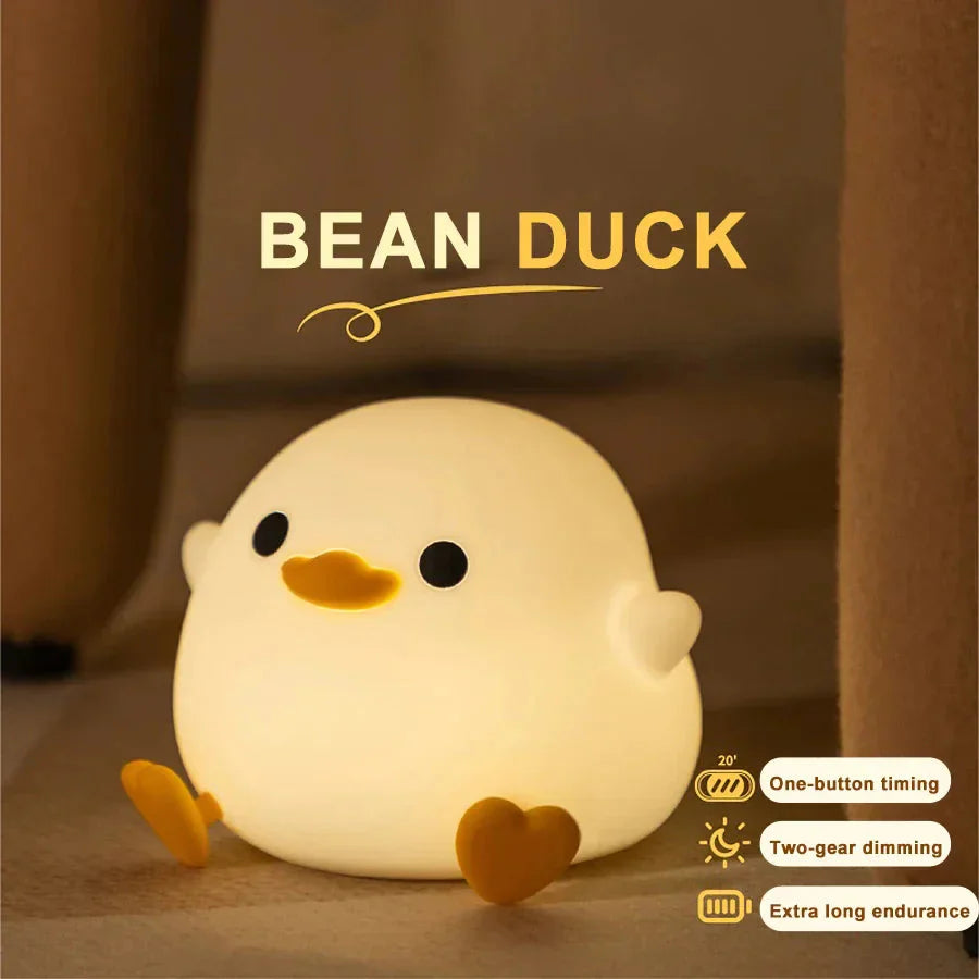 Doudou Duck Silicone Night Light Anti Spier