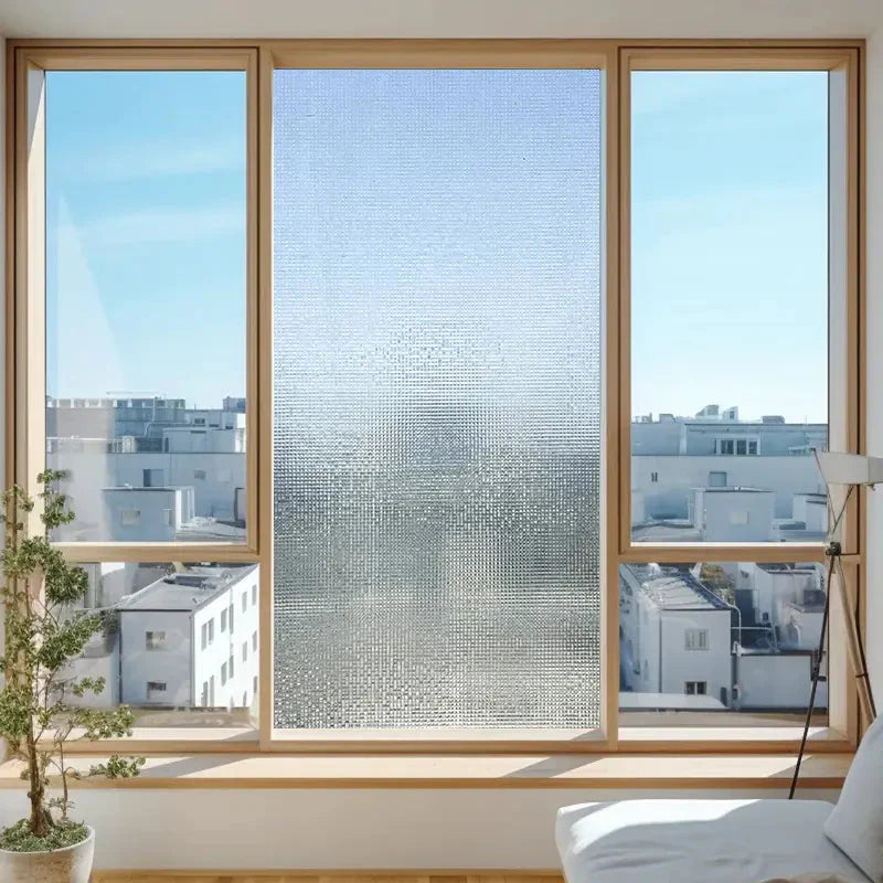 Static Cling Window Film - Frosted 3D Decorative Vinyl Anti Spier
