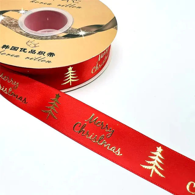 Ribbon Printed Christmas Design Decoration Gift Packing Anti Spier