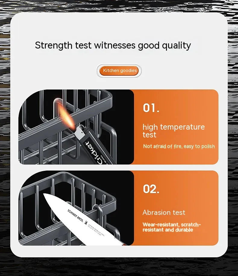 Multi-Functional Kitchen Sink Storage & Drainage Rack Anti Spier