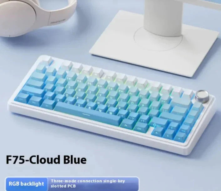 Wireless Three-Mode Bluetooth Mechanical Keyboard Anti Spier
