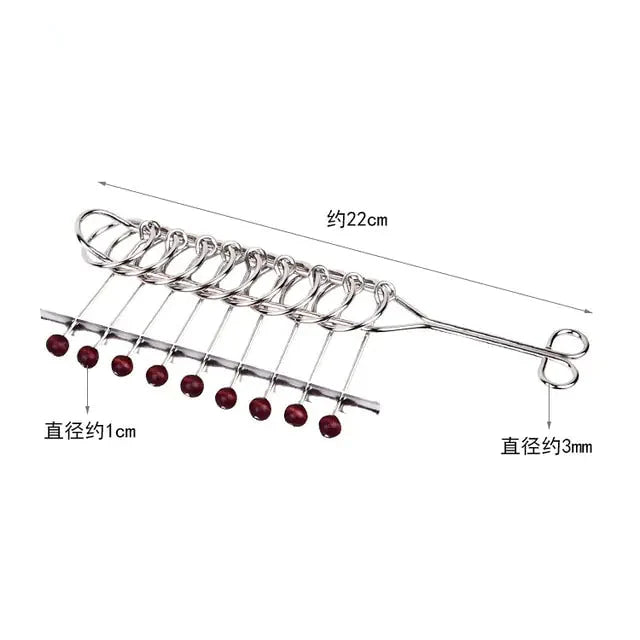 8-Piece Metal Montessori IQ Brain Teaser Puzzle Set for All Ages Anti Spier