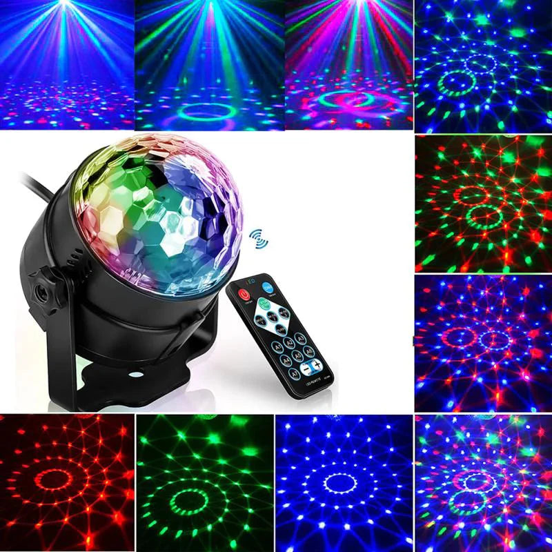 Disco Party Lights Strobe LED DJ Ball Sound Activated Bulb Dance Lamp Decoration Anti Spier