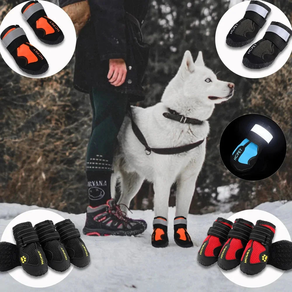 Waterproof Reflective Dog Boots Anti Spier