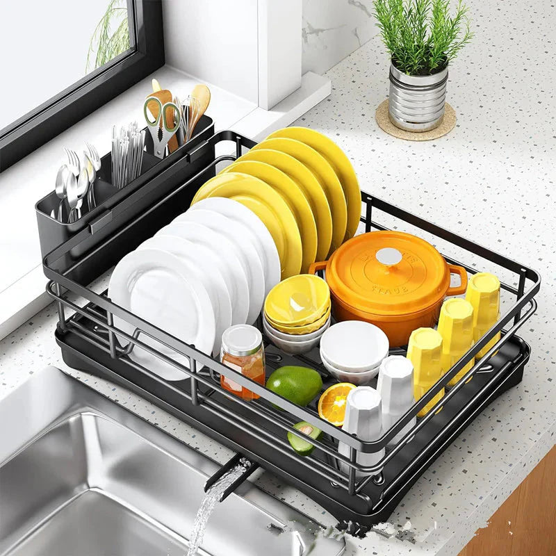 Sink Dish Drain Rack Anti Spier