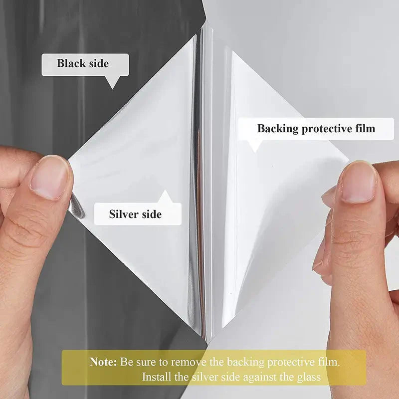 One-Way Daytime Privacy Window Film - Brown-Silvery Anti Spier