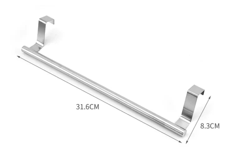 Stainless Steel Single Rod Towel Rack for Cabinet Doors Anti Spier
