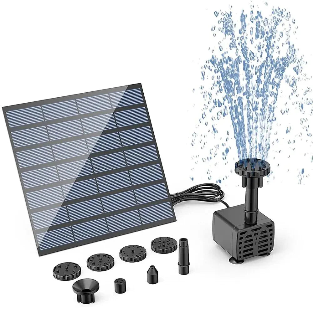 Solar Power Fountain Submersible Floating Water Pump Bird Bath Pond Garden Pool Anti Spier