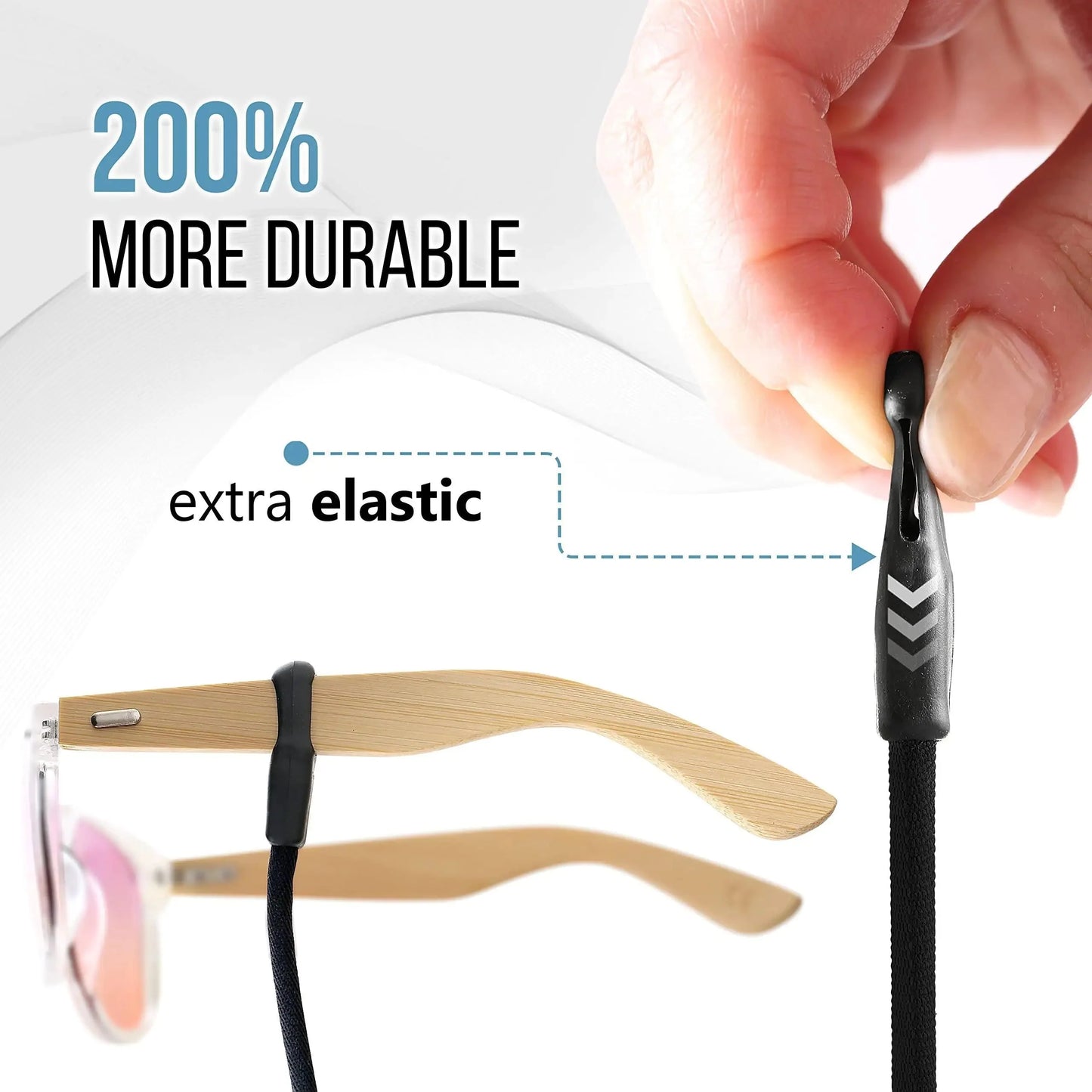 Eyeglasses String Holder Strap Glasses Cords 4 Pcs Black Adjustable 27 inch Long Anti Spier