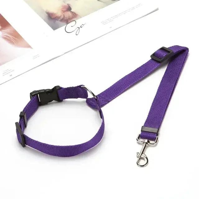 Pet Car Seat Belt & Harness Safety And Style Anti Spier