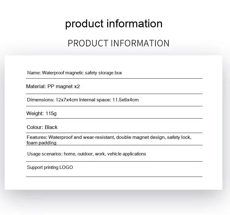 Waterproof Magnetic Force Tool Box Anti Spier